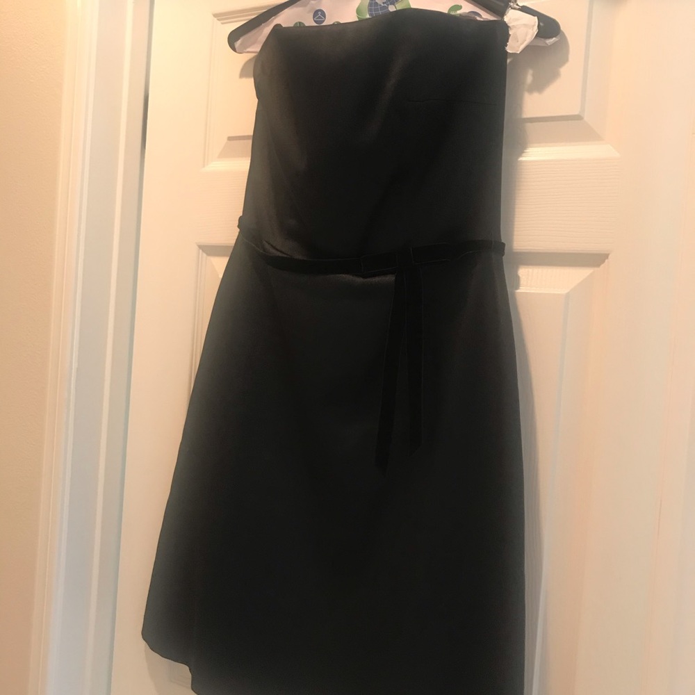 Black strapless dress